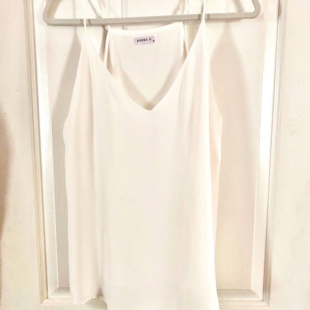 Ivory Spaghetti Strap Top Size M